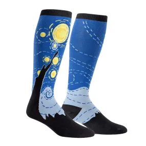 Stretch Starry Night Knee Socks