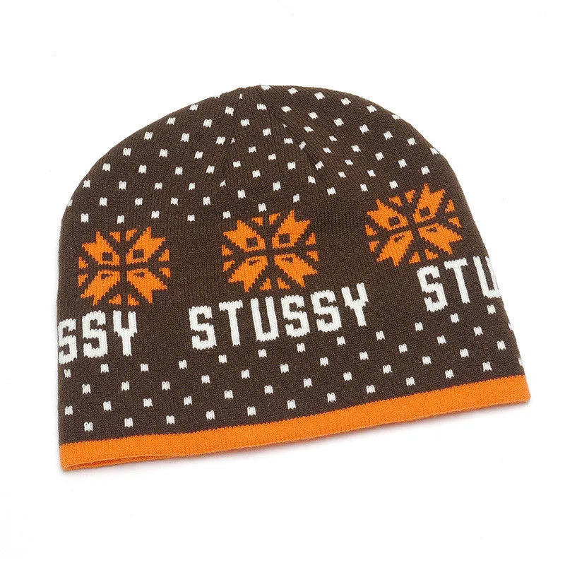 Stussy Dot Beanie - Brown