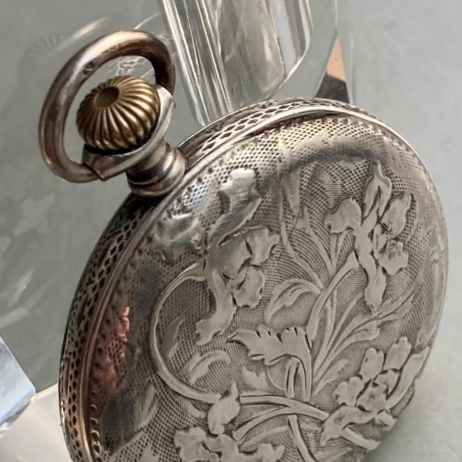 Taurus Pocket Watch Antique Manual 43mm Vintage Pocket Watch German Silver