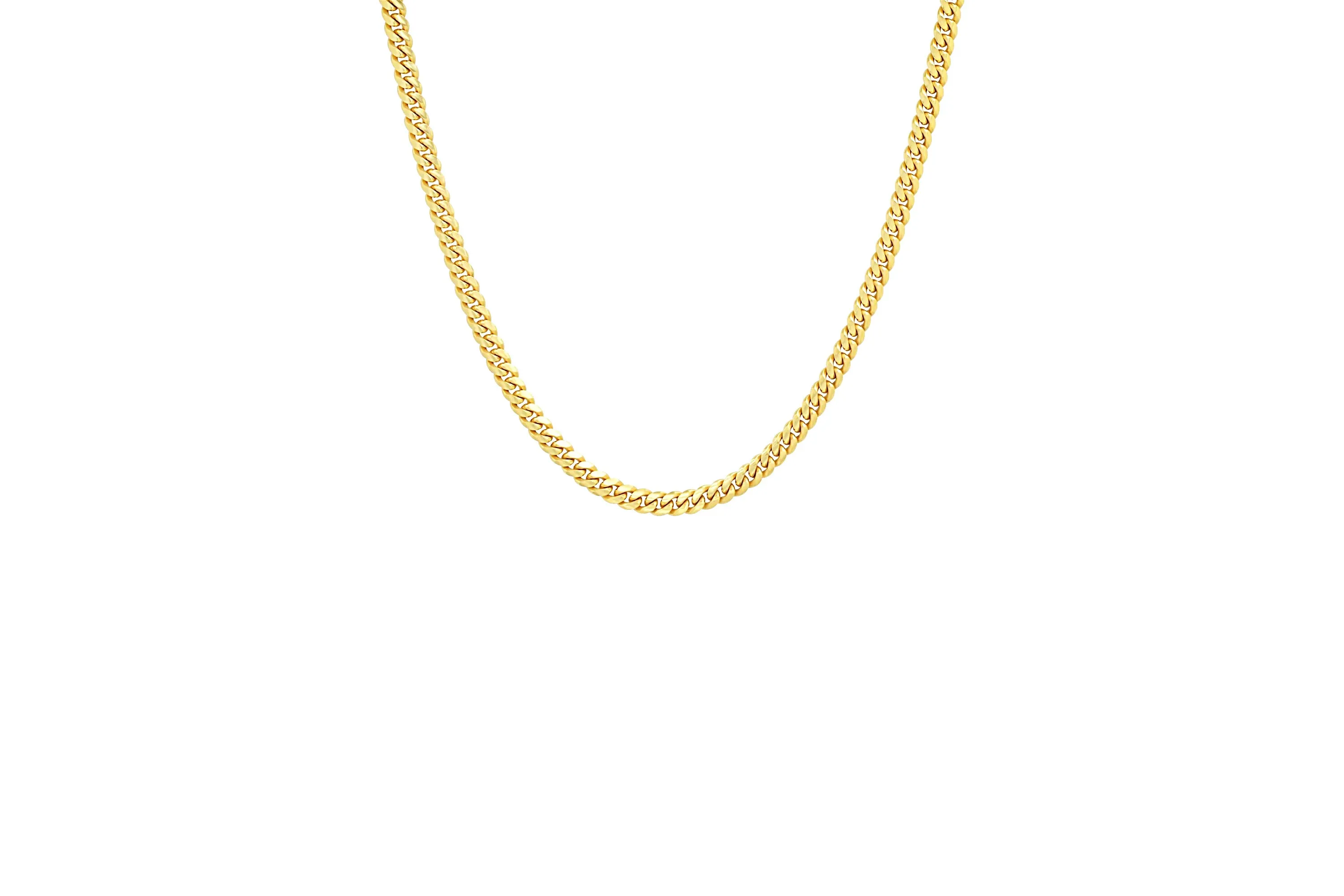 Thin Cuban Chain Necklace