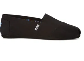 TOMS MENS CLASSIC BLACK ON BLACK CANVAS