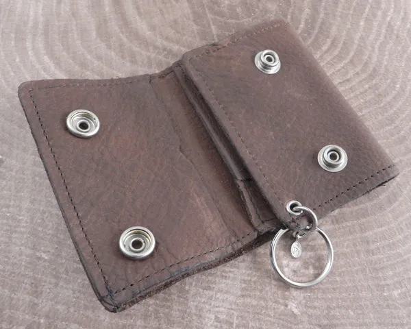 Trifold Leather Wallet Soft Brown