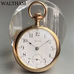 Waltham Pocket Watch Antique Manual 53 Mm Vintage Pocket Watch Open Face