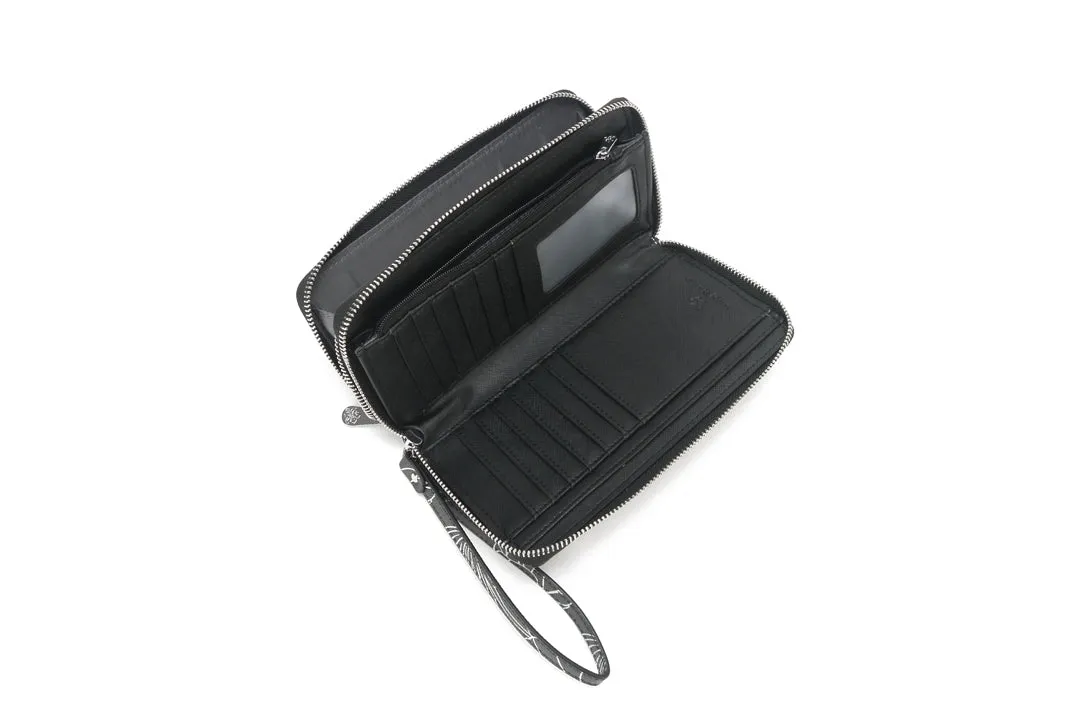 Wristlet Allison Hibiscus Lines Black