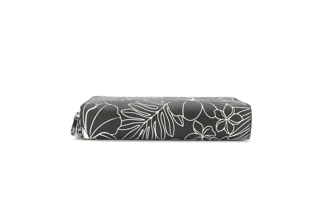 Wristlet Allison Hibiscus Lines Black